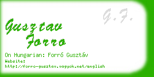 gusztav forro business card